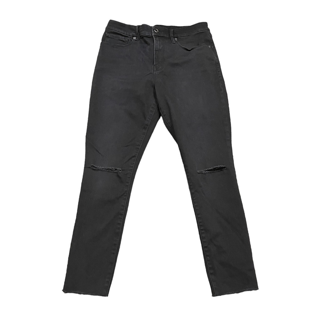 Good American Good Legs Raw Edge Distressed Skinny Jeans